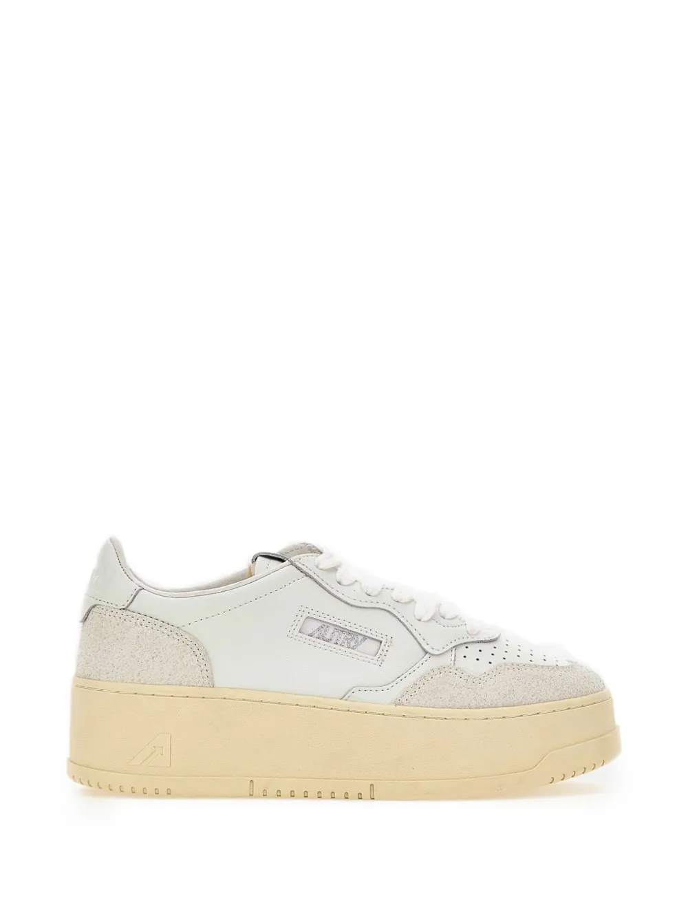 Autry Low-top leren sneakers met plateauzool Wit