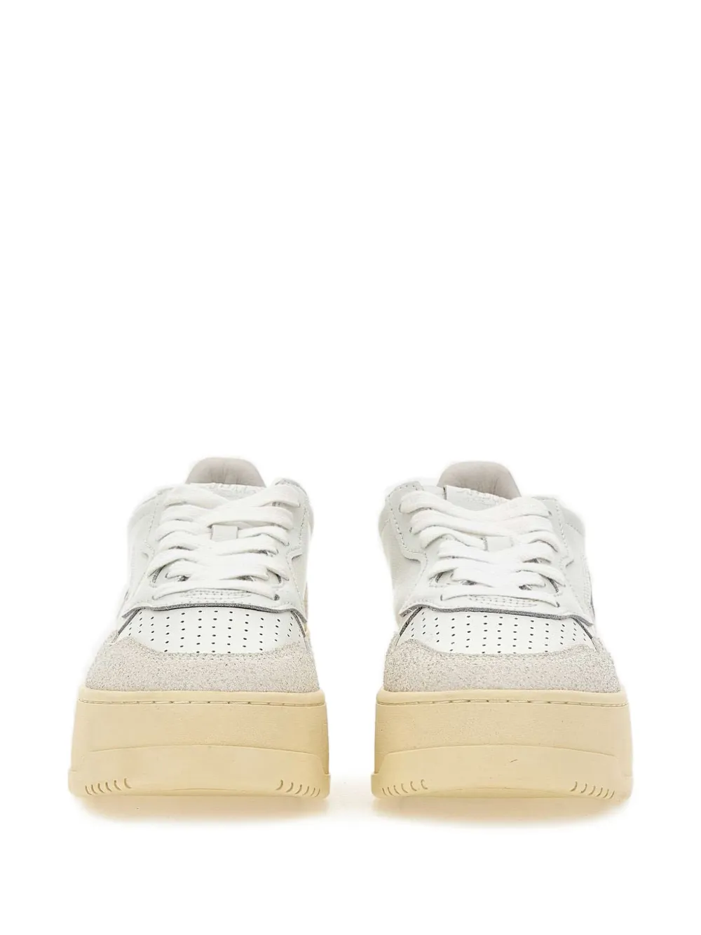 Autry Low-top leren sneakers met plateauzool Wit