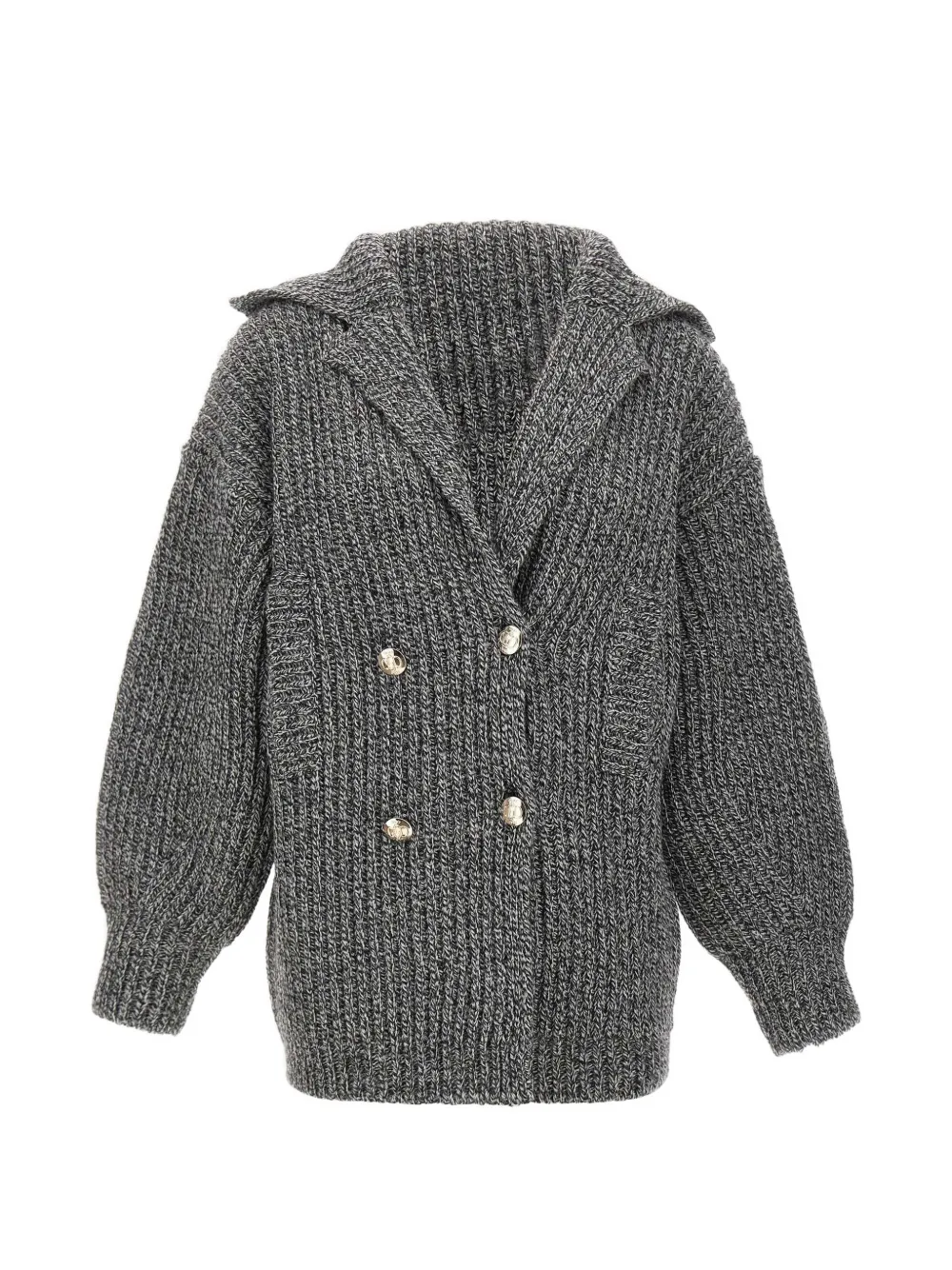 LIU JO ribbed double-breasted cardigan - Grigio