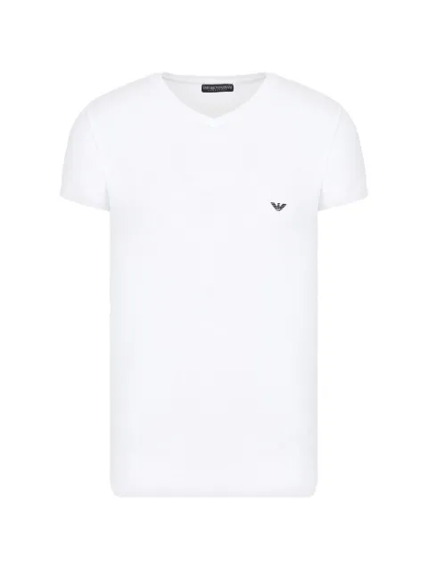Emporio Armani loungewear fitted stretch jersey V-neck T-shirt