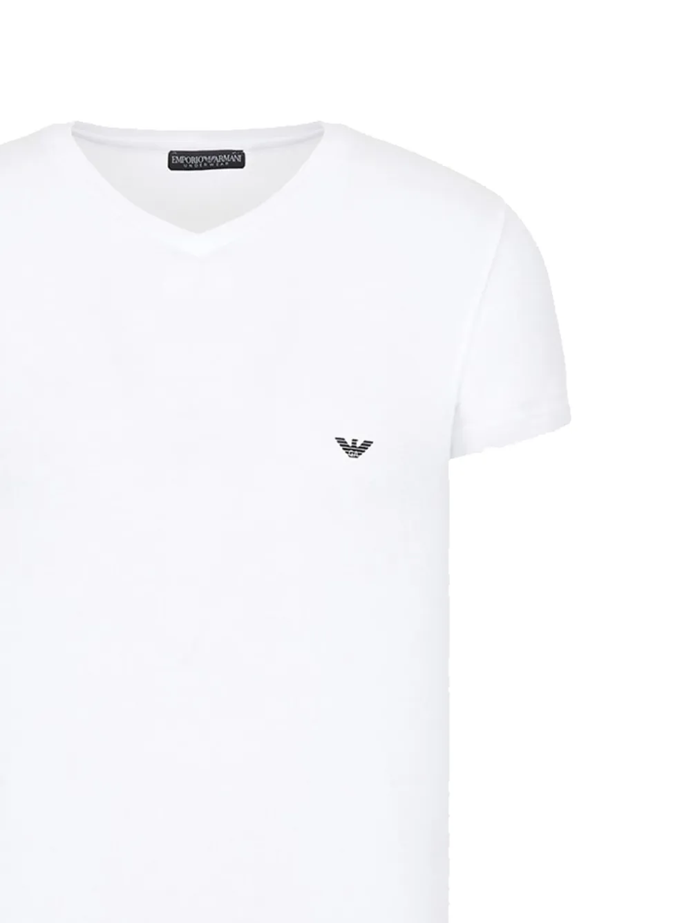 Emporio Armani Getailleerd T-shirt met V-hals Wit