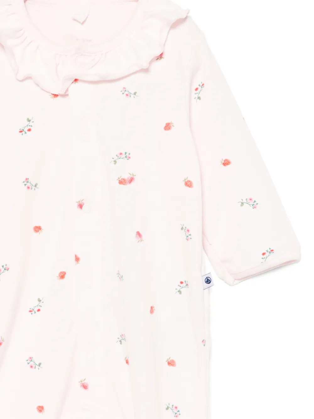 Petit Bateau Romper met ruches en bloemenprint Roze