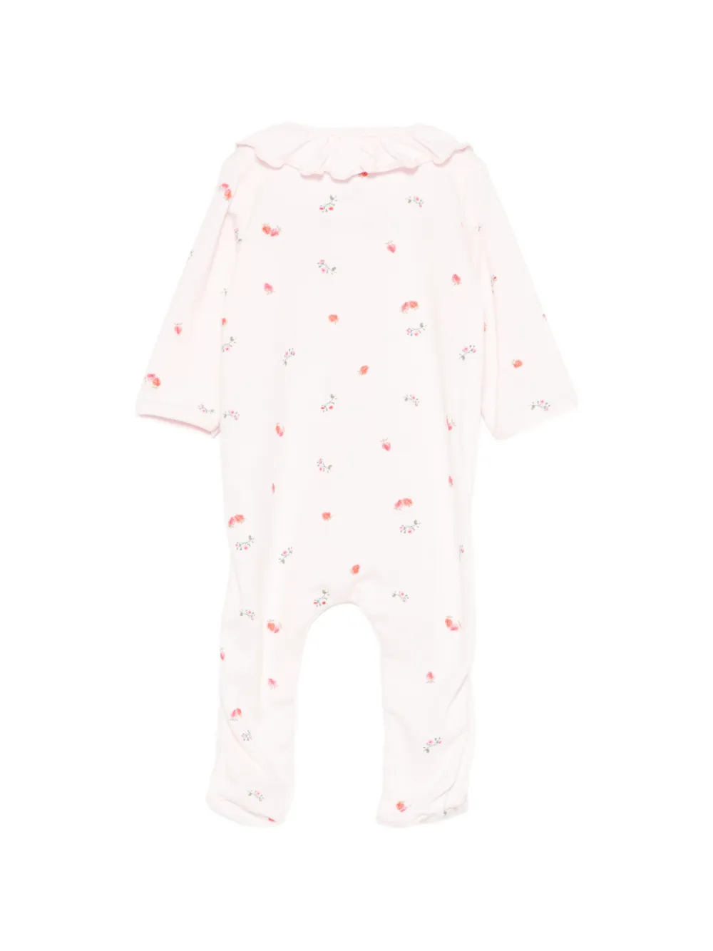 Petit Bateau Romper met ruches en bloemenprint Roze
