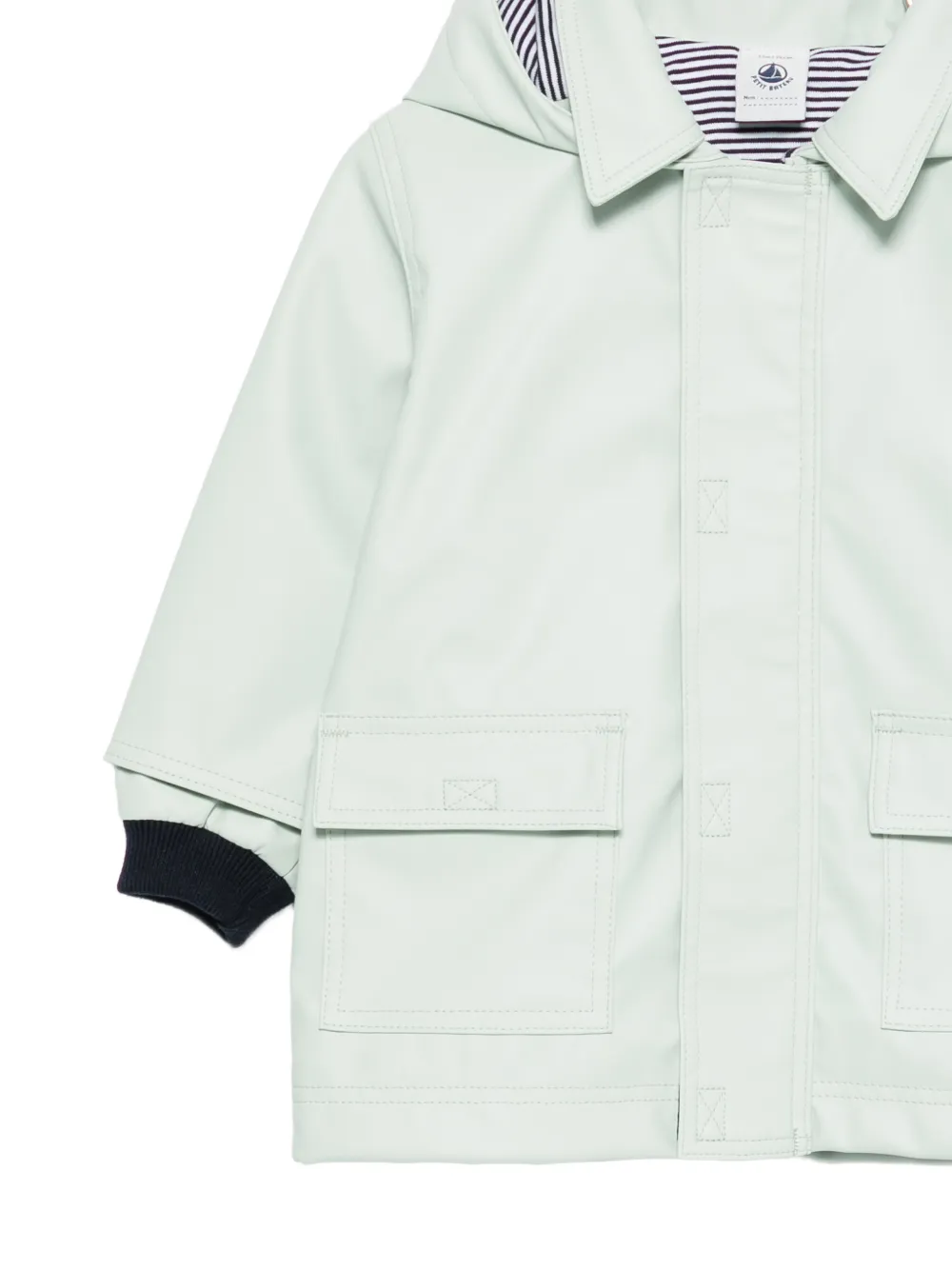 Petit Bateau Hooded Pocket Jacket - Green 