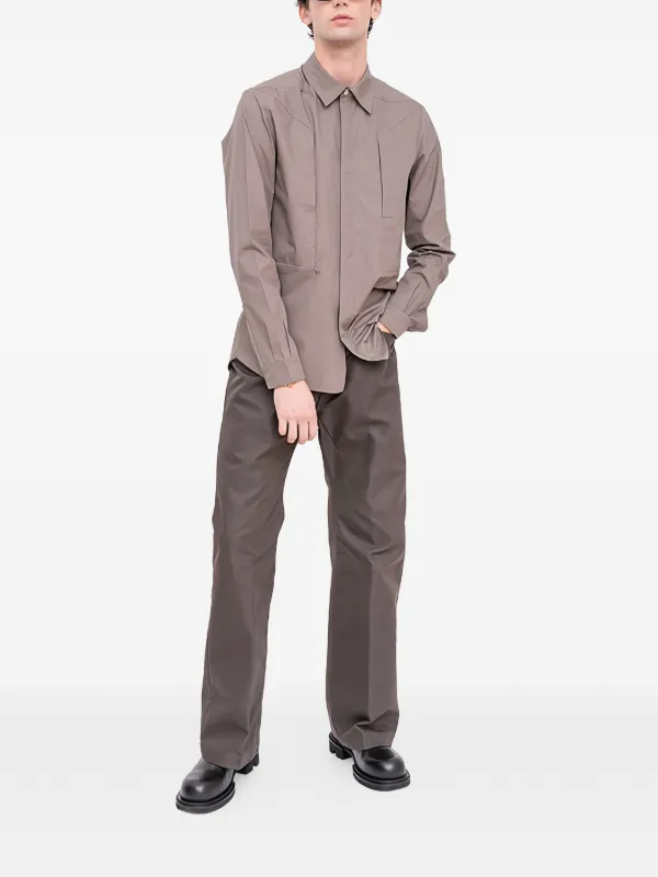 Rick Owens long-sleeve Shirt | Grey | FARFETCH JO