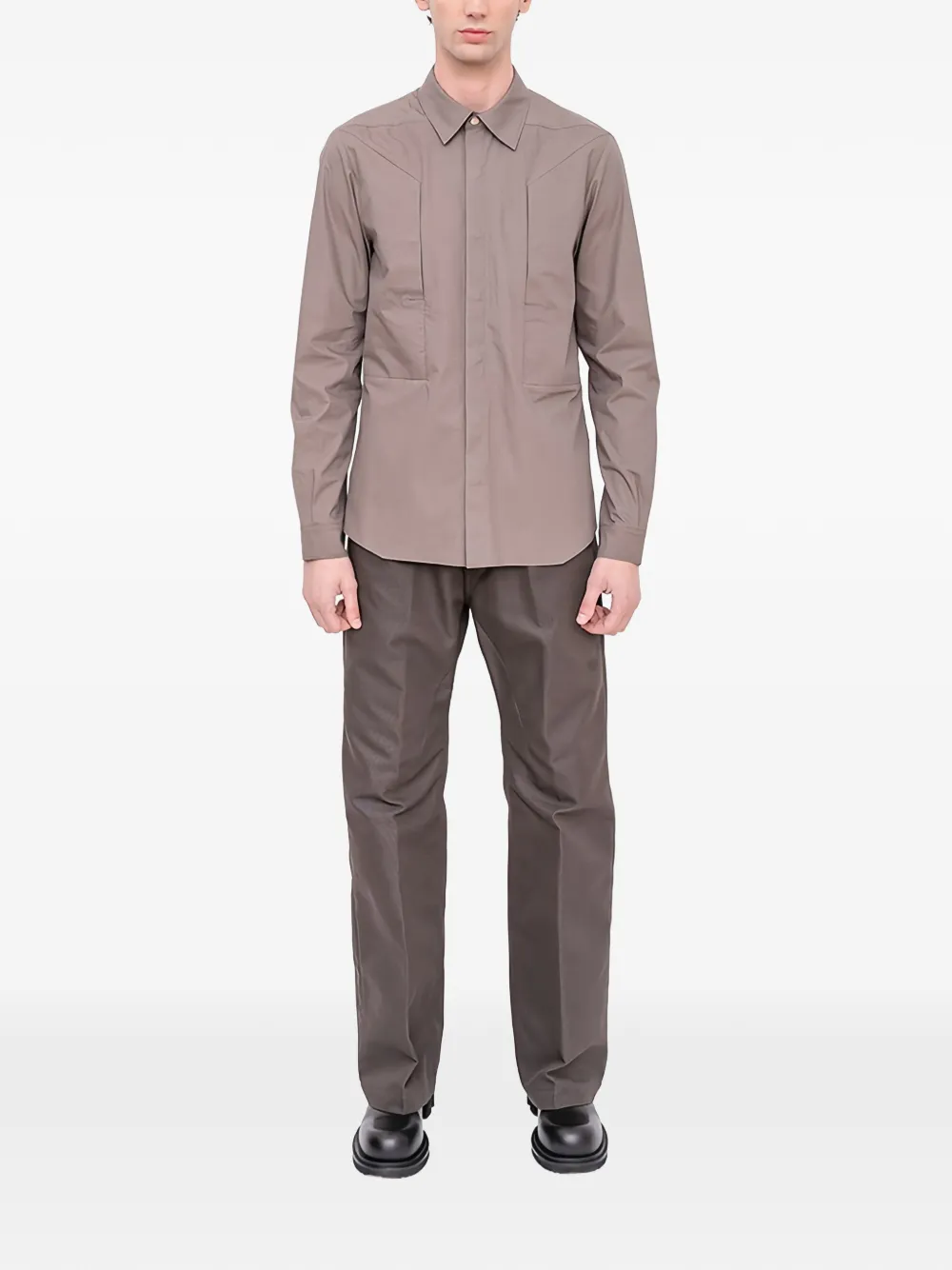 Rick Owens Overhemd met lange mouwen Grijs