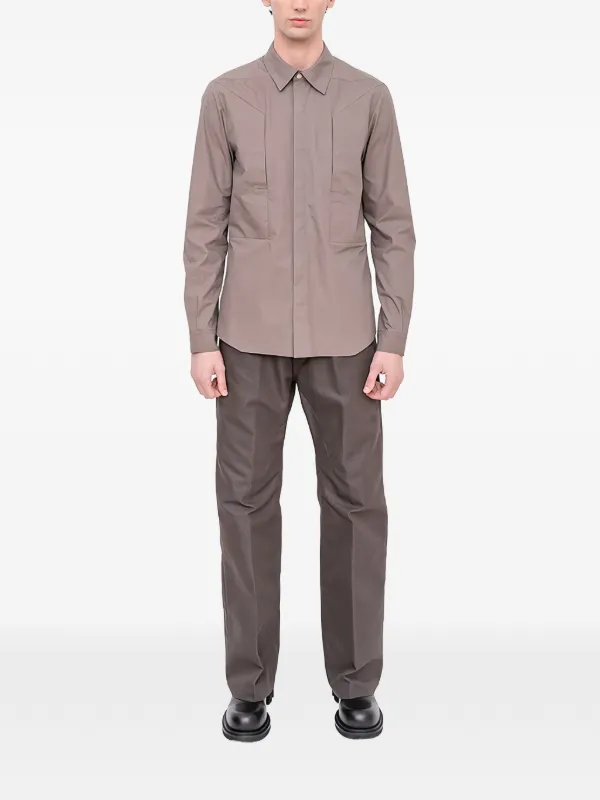 Rick Owens long-sleeve Shirt | Grey | FARFETCH JO