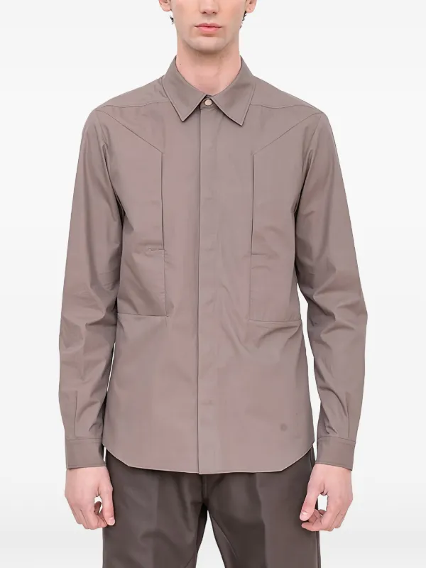 Rick Owens long-sleeve Shirt | Grey | FARFETCH JO