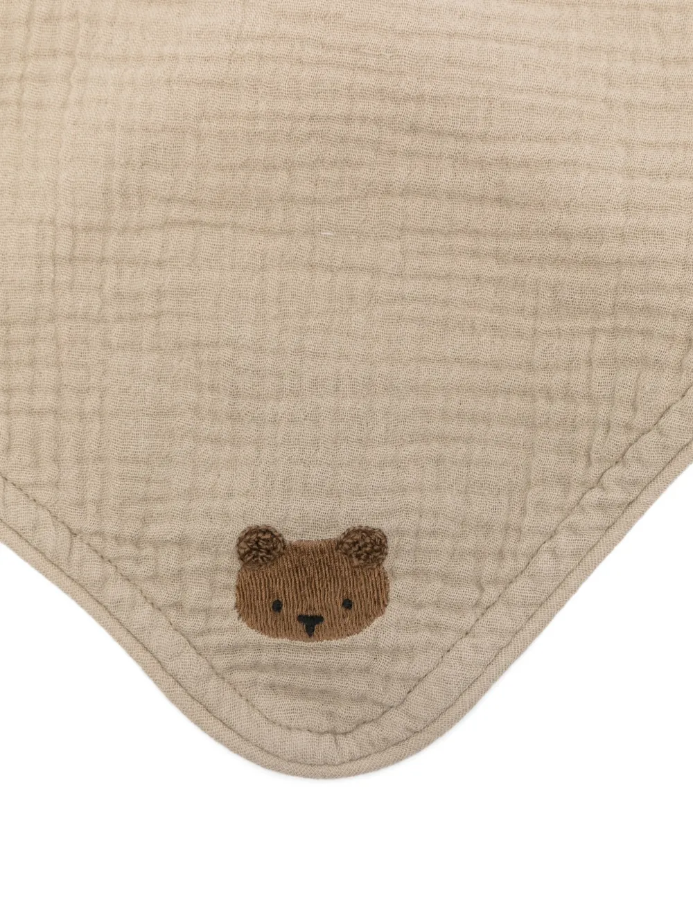  Donsje Bintje Bear-embroidery Bib - Neutrals 