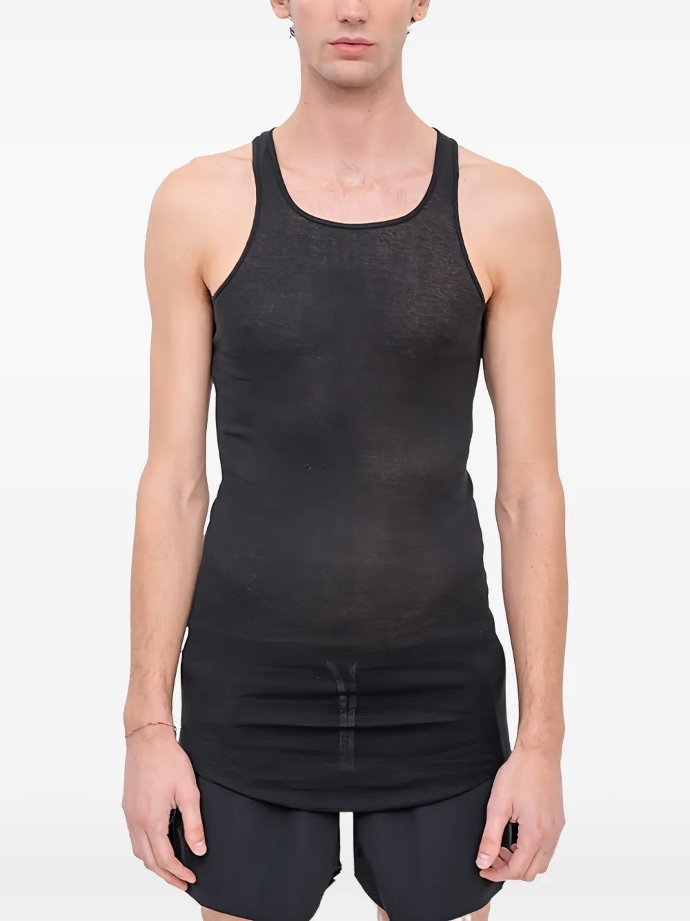 Rick Owens black tank top - Nero