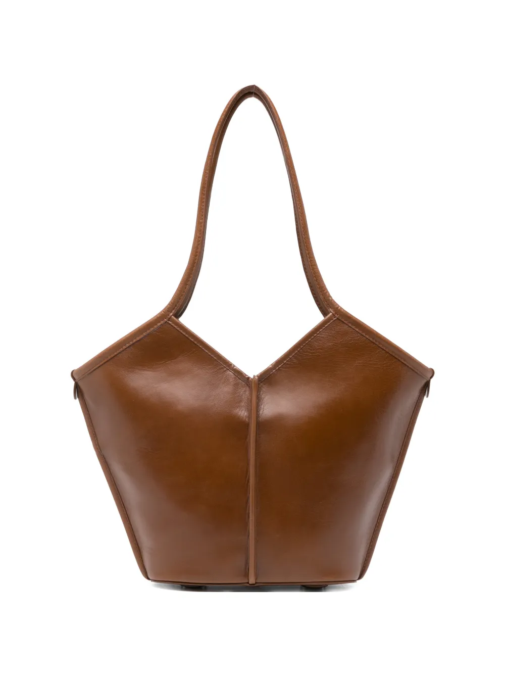 Hereu small Calella panelled tote bag - Marrone