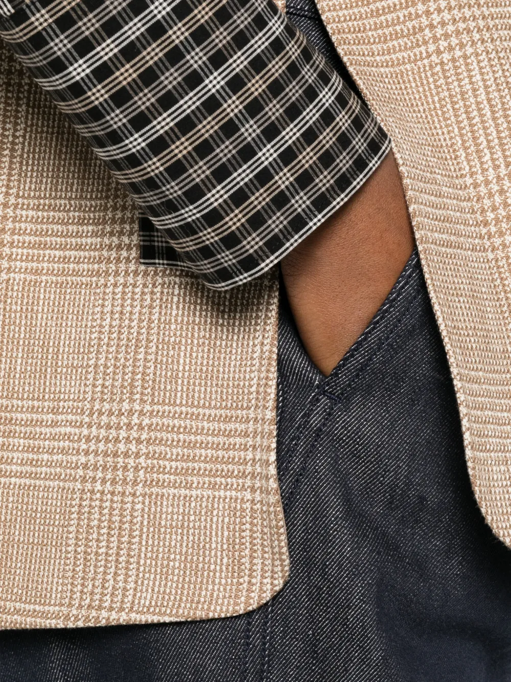 Cotton Pleated Jeans
