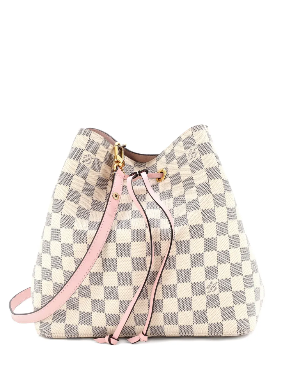 Louis Vuitton Pre-Owned NeoNoe Handbag Damier with Leather MM bucket bag - Bianco