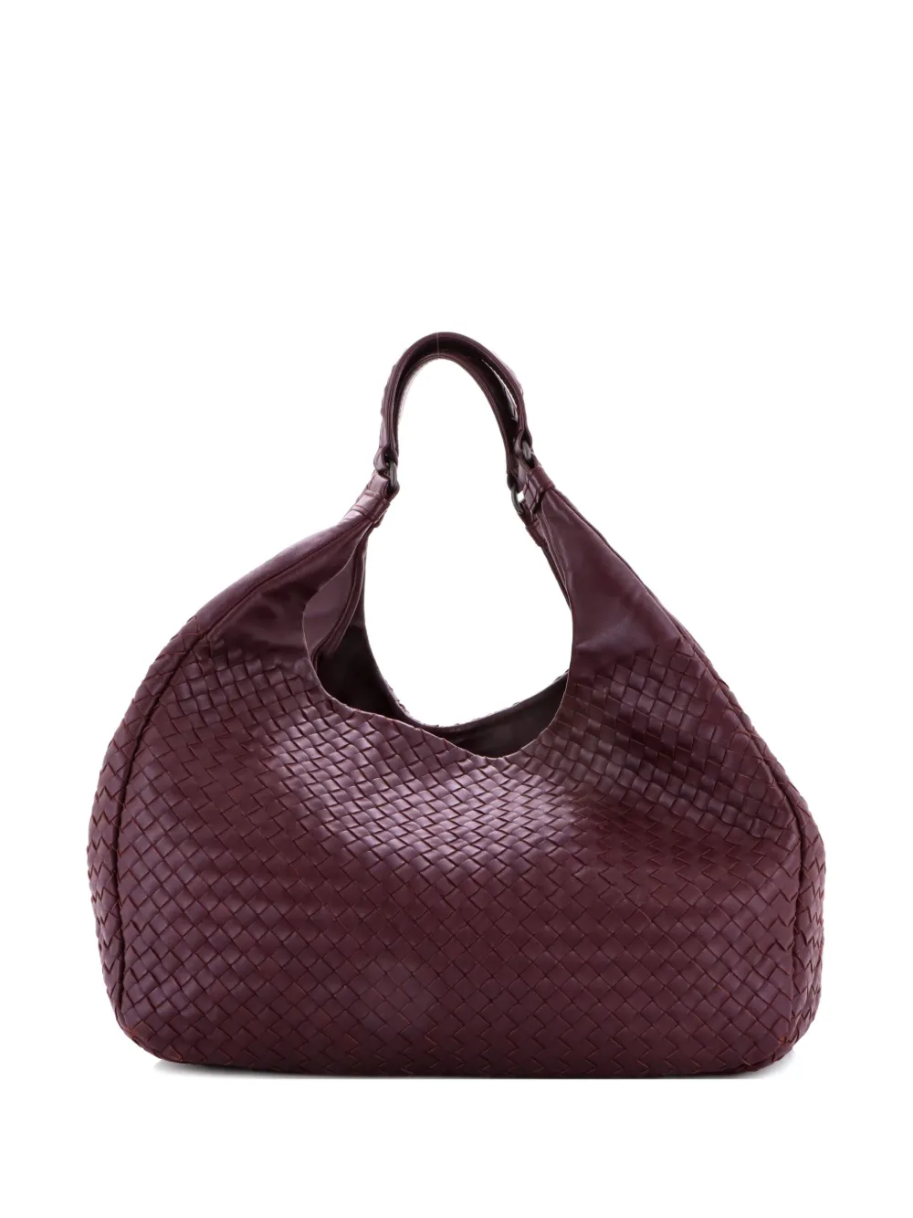 Bottega Veneta Pre-Owned Borsa passepartout Campana grande in nappa con motivo Intrecciato - Viola
