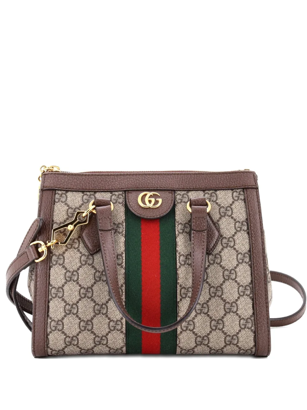 Gucci Pre-Owned Ophidia Top Handle GG Coated Canvas Small tote bag - Marrone