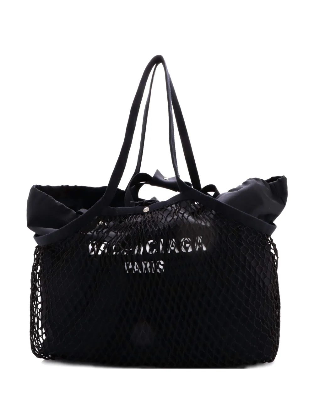 Balenciaga Pre-Owned 24/7 Drawstring Mesh and Canvas Medium tote bag - Nero
