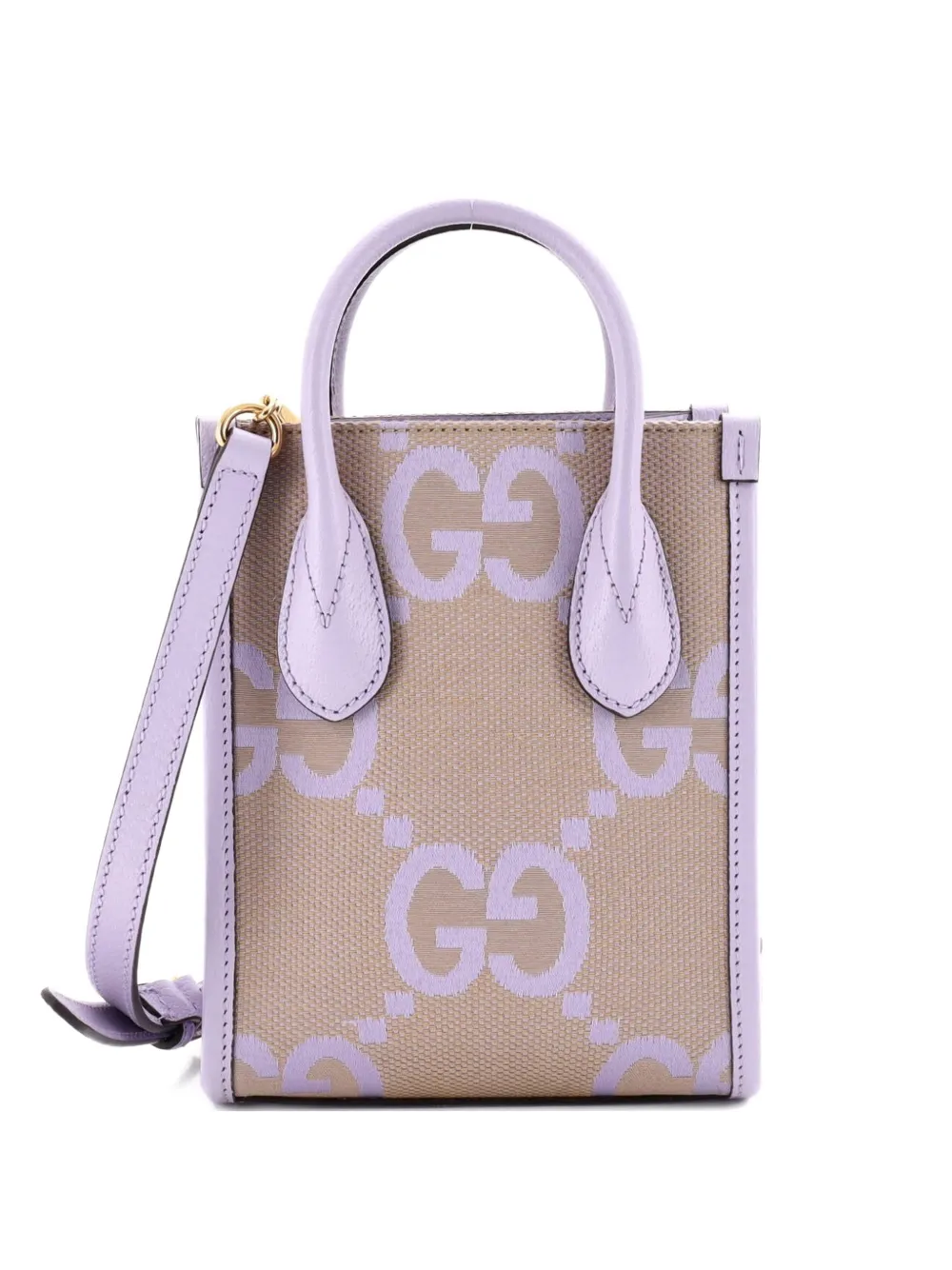 Gucci Pre-Owned Vertical Tote Jumbo GG Canvas Mini crossbody bag - Toni neutri