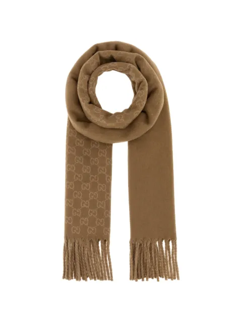 Gucci embroidered logo scarf