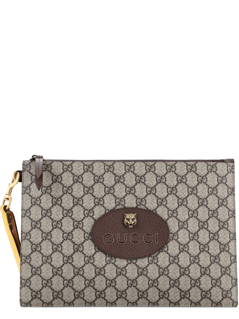 Gucci Pre-Owned Neo Vintage Wristlet Pouch GG Coated Canvas clutch bag - Marrone