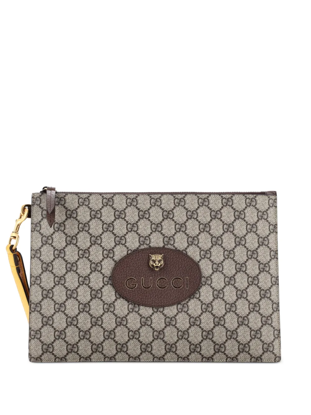 Gucci Pre-Owned Neo Vintage Wristlet Pouch GG Coated Canvas clutch bag - Marrone