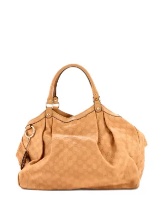 Gucci Pre-Owned スーキーグッチシマ レザー ラージ ハンドバッグ 