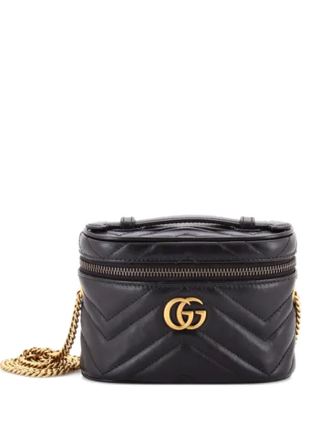 Gucci Pre-Owned GG Marmont Top Handle Vanity Chain Bag Matelasse Leather Mini crossbody bag