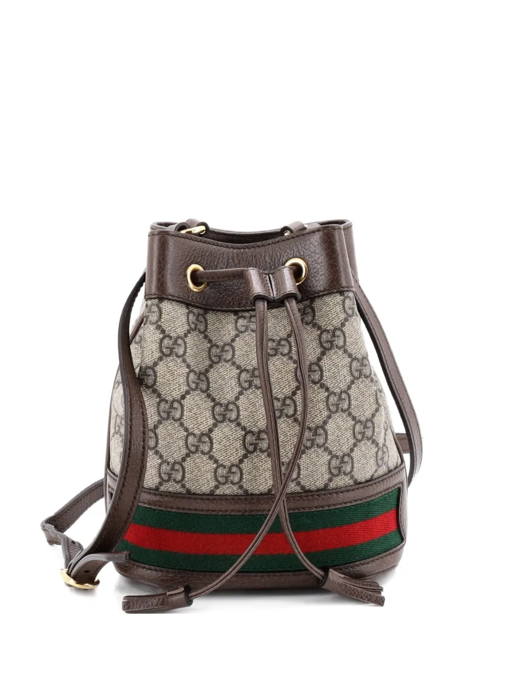Gucci Pre-Owned Ophidia GG Coated Canvas Mini bucket bag - Marrone