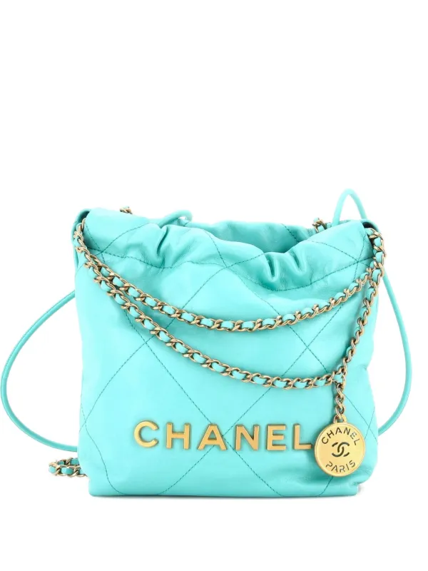 CHANEL Pre-Owned 22 チェーン ホーボー マトラッセ カーフスキン ミニ 
