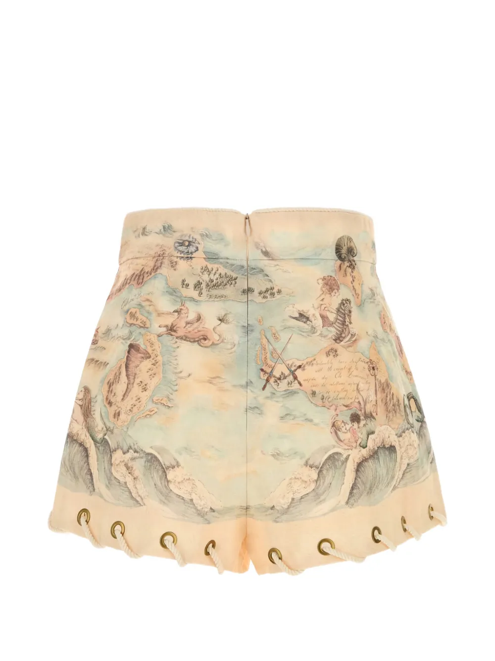  Zimmermann Rebellion Printed Shorts - Neutrals 