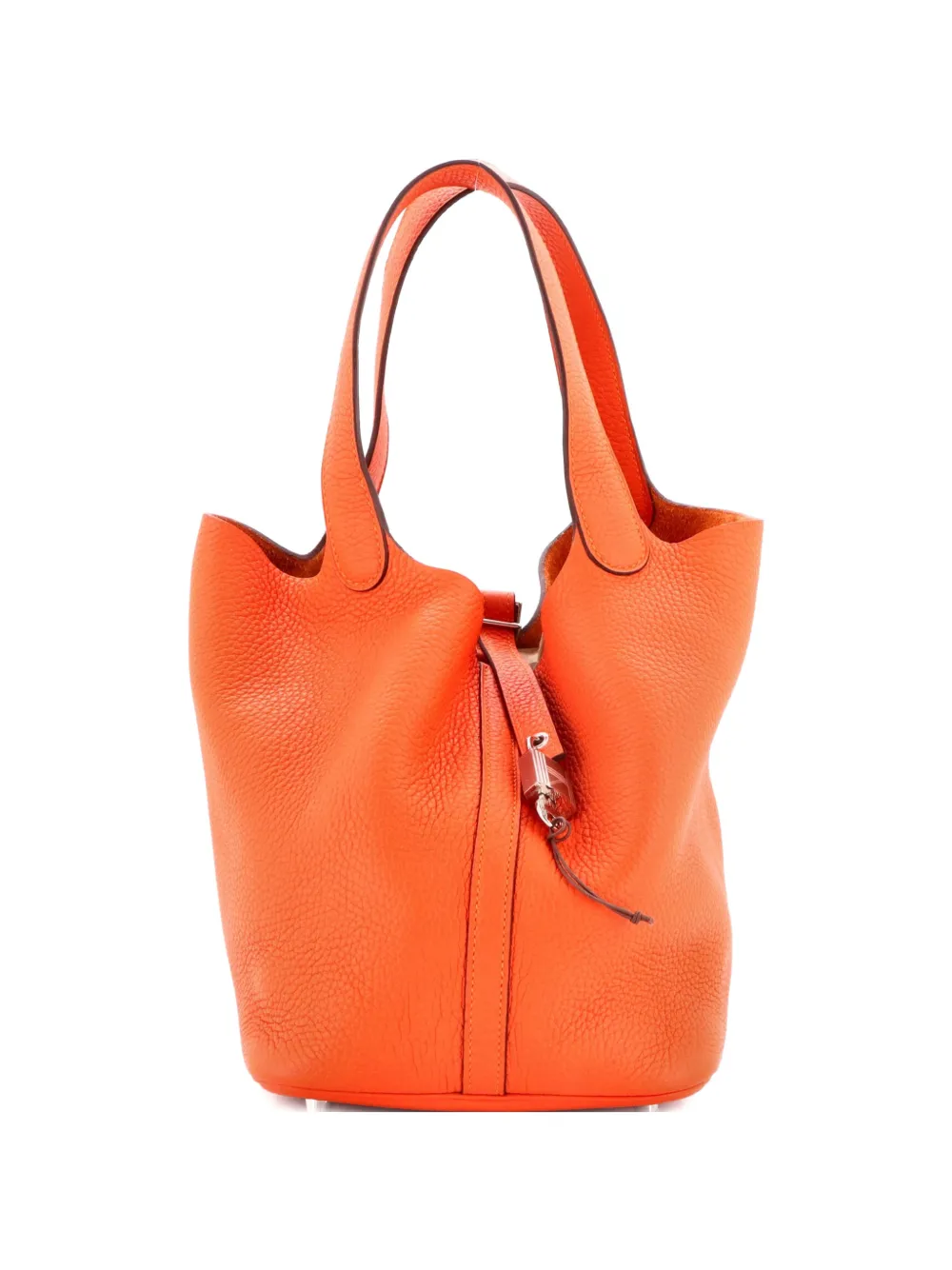 Hermès Pre-Owned Picotin Lock Bag Clemence MM bucket bag - Arancione