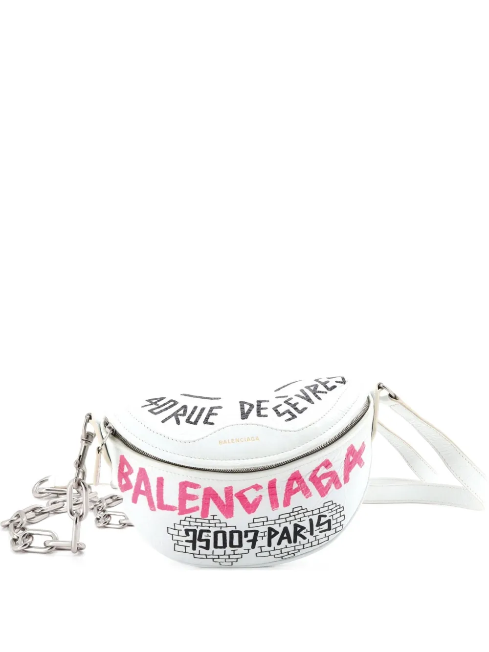 Balenciaga Pre-Owned Graffiti Souvenir Leather XXS belt bag - Toni neutri