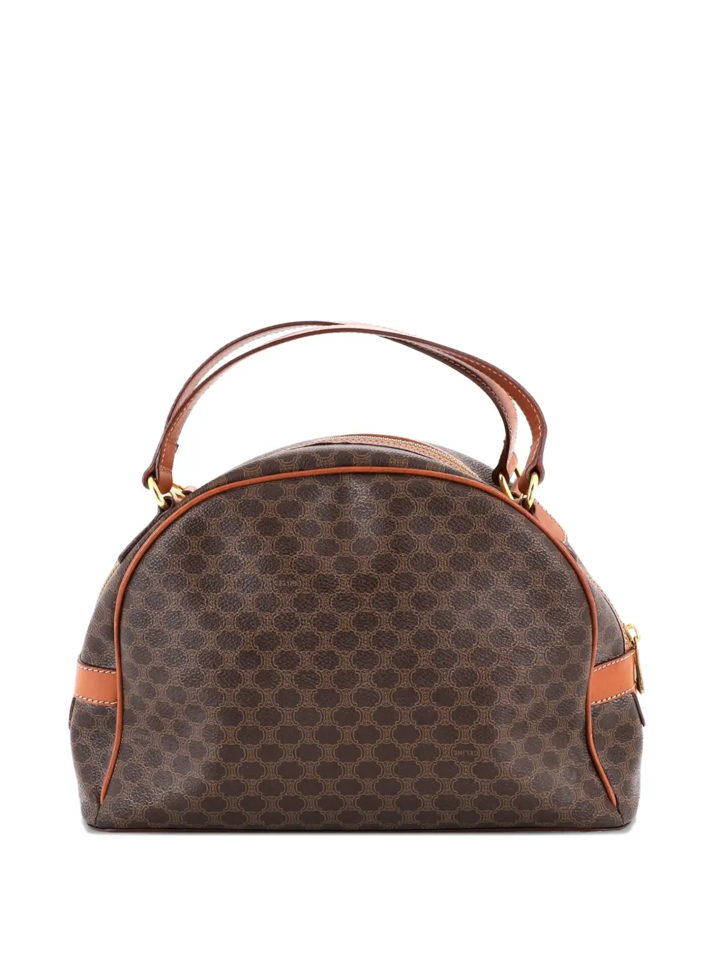 Vintagem Dome Handle Bag Macadam Coated Canvas Satchel