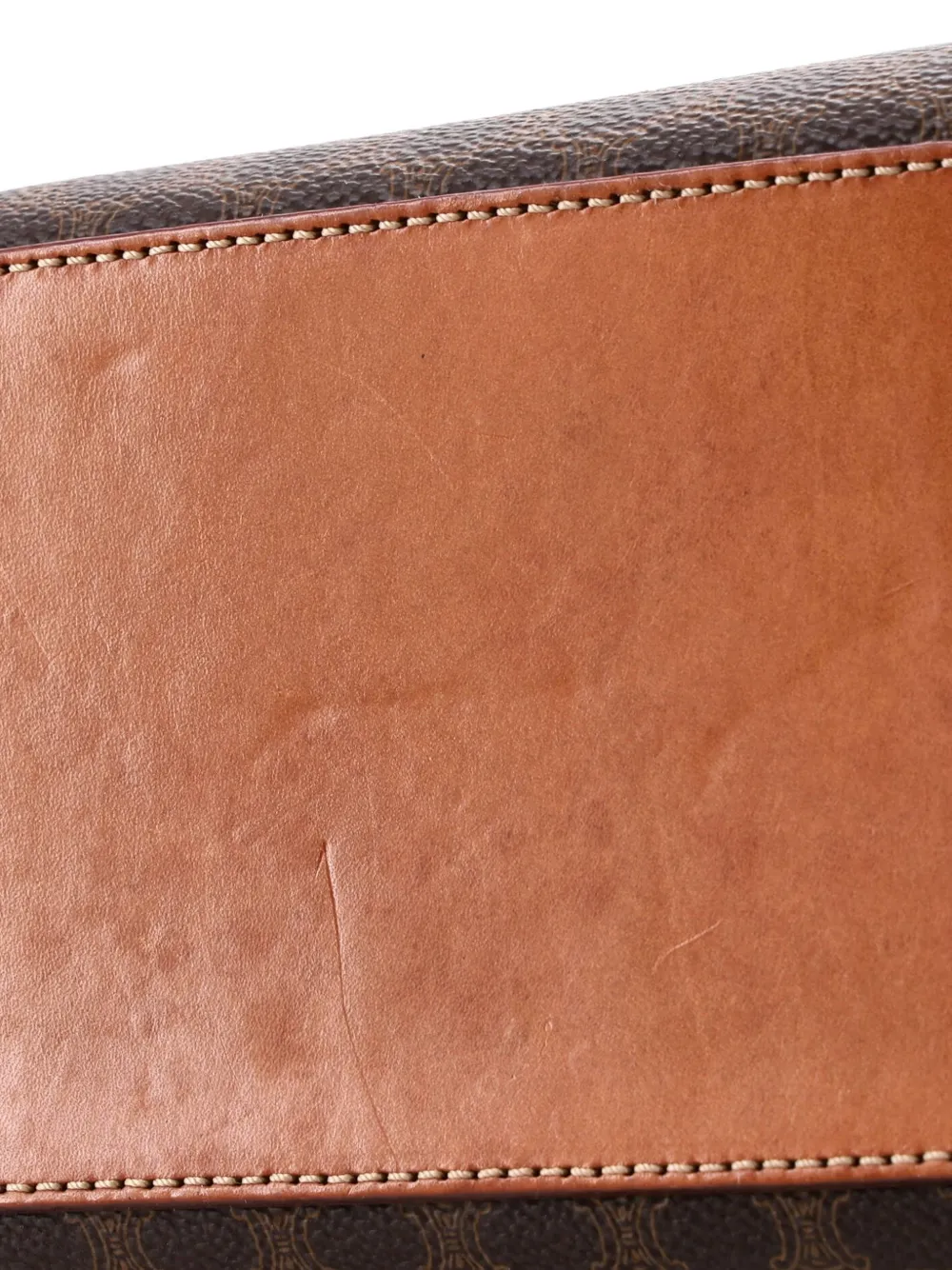 Vintagem Dome Handle Bag Macadam Coated Canvas Satchel