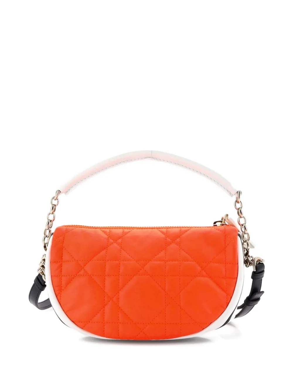 Christian Dior Pre-Owned Vibe Cannage Quilt Lambskin Small hobo bag - Arancione