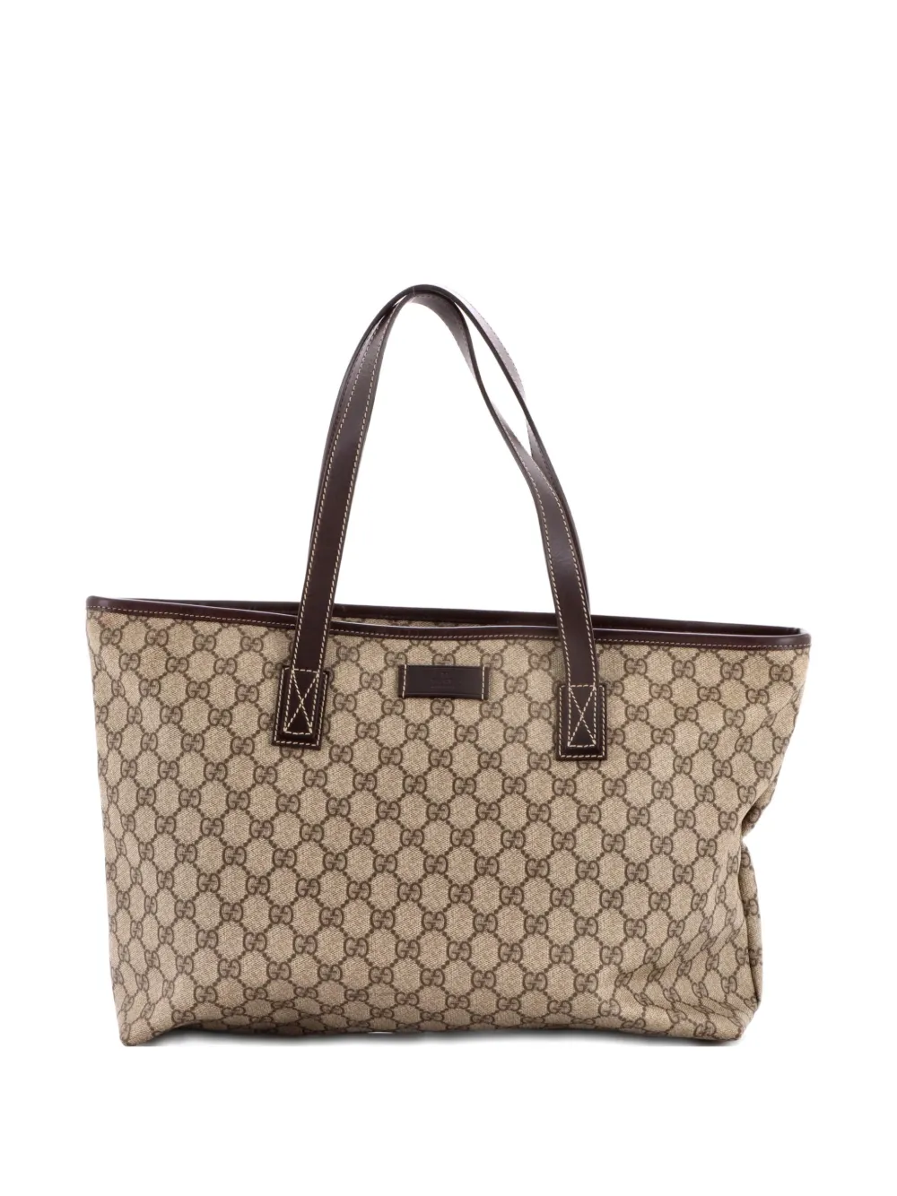 Gucci Pre-Owned Plus GG Coated Canvas with Leather Medium tote bag - Marrone