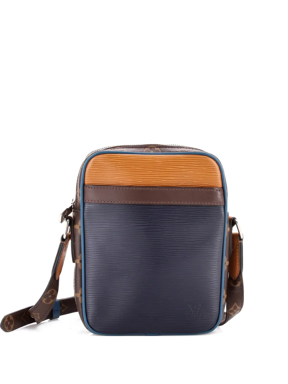 Louis Vuitton Pre-Owned Danube Handbag Epi Leather with Monogram Canvas Slim crossbody bag - Nero