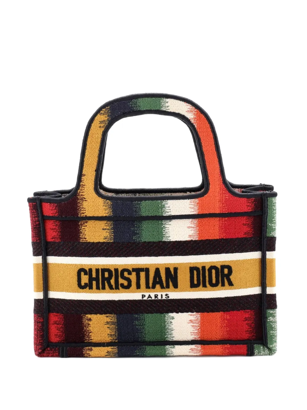Christian Dior Pre-Owned Book Embroidered Canvas Mini tote bag - Multicolore