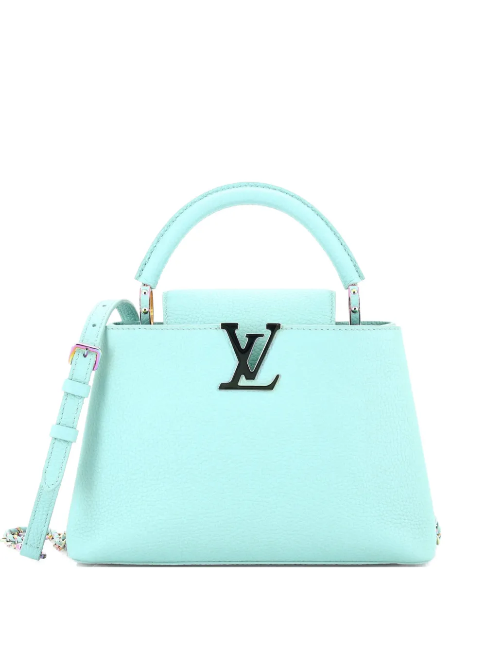 Louis Vuitton Pre-Owned Braided Chain Capucines Bag Taurillion Leather BB satchel - Blu