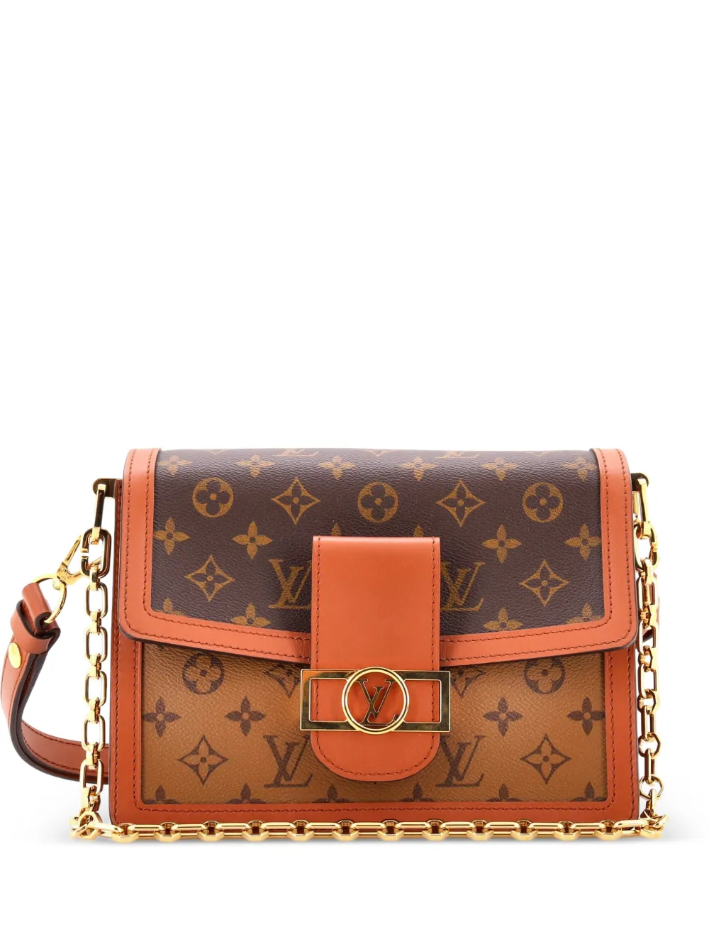 Louis Vuitton Pre-Owned Dauphine Reverse Monogram Canvas MM shoulder bag - Braun