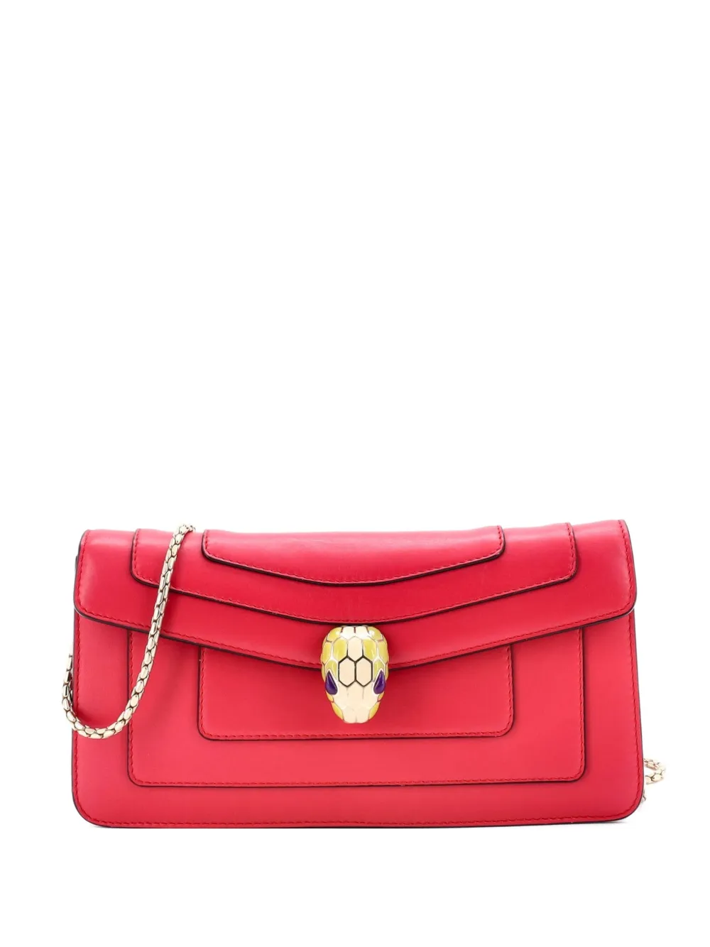 Bvlgari Pre-Owned Serpenti Forever Chain Clutch Leather shoulder bag - Rosa