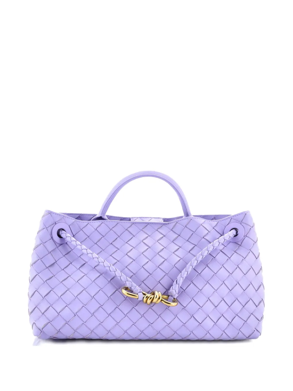 Bottega Veneta Pre-Owned Andiamo East West Top Handle Bag Intrecciato Nappa Small satchel - Viola