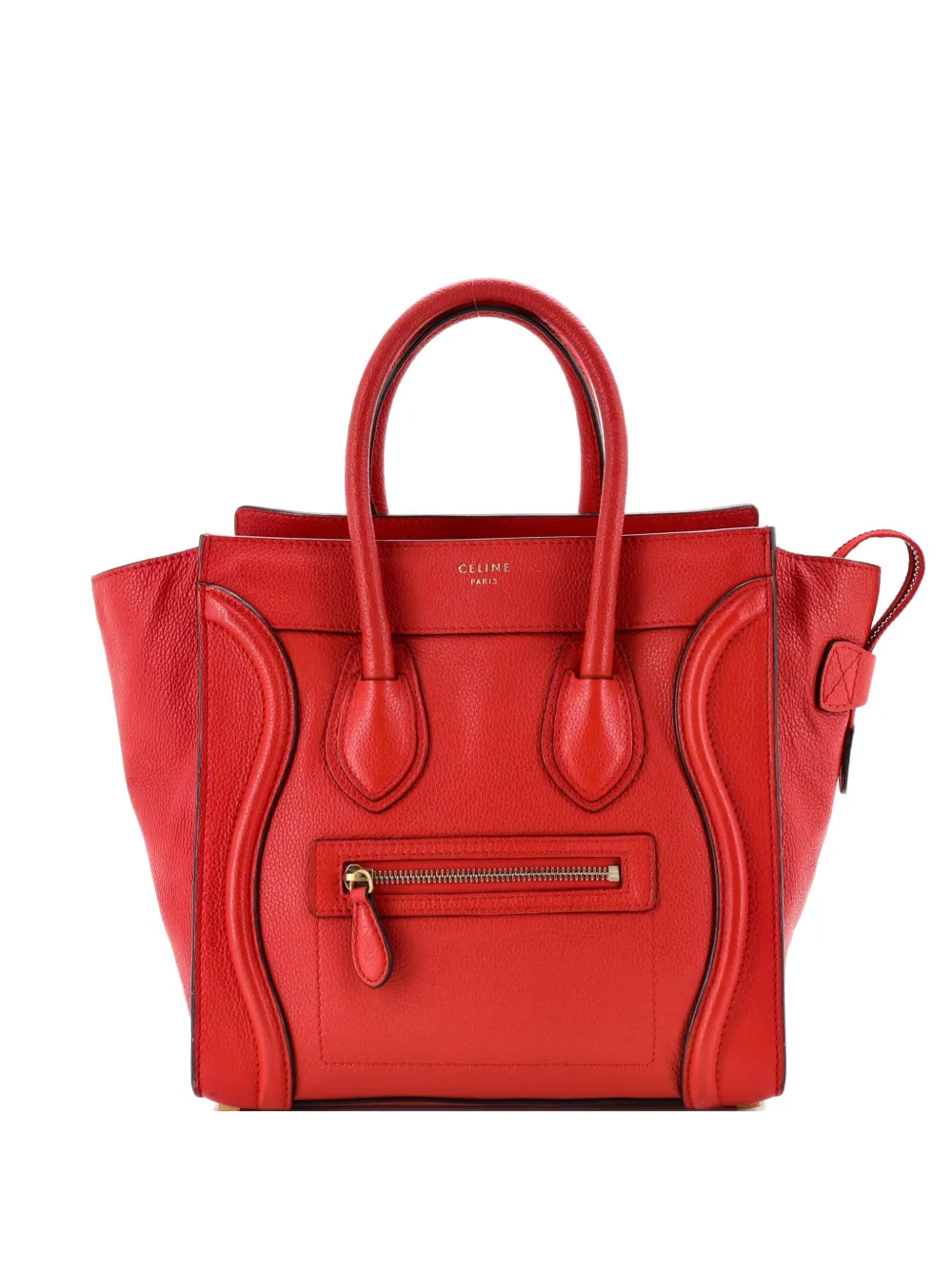Celine Pre-Owned Luggage Bag Smooth Leather Micro tote bag - Rosso