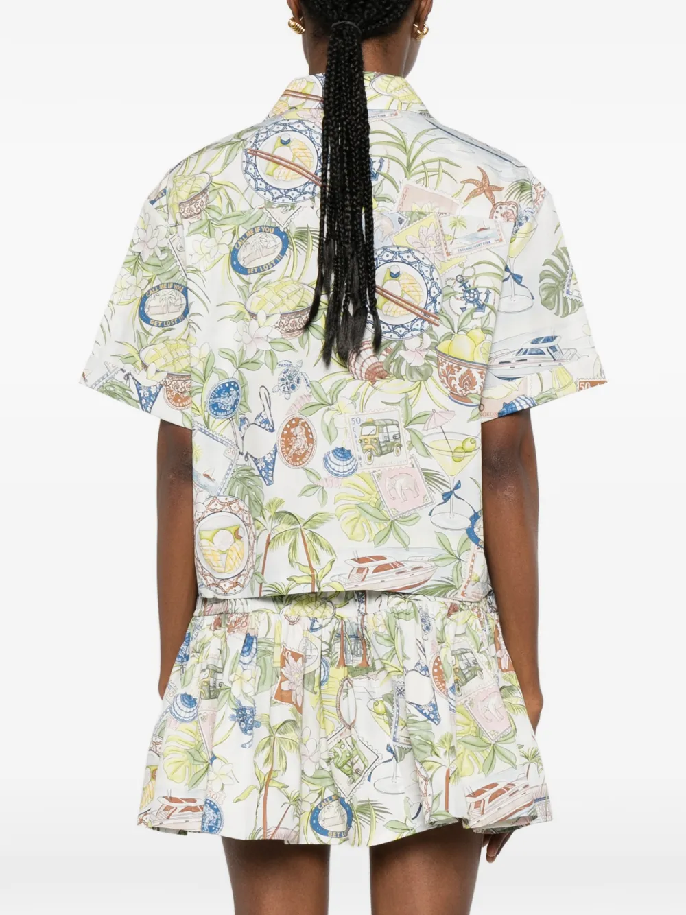 Maje Cropped blouse Groen