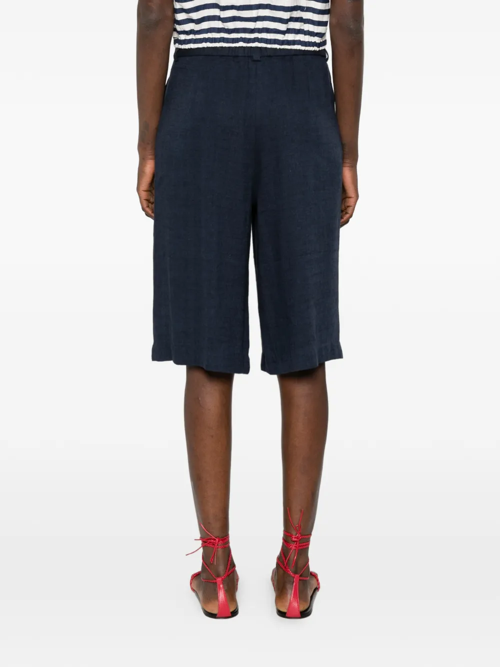 Maje Geplooide bermuda shorts Blauw
