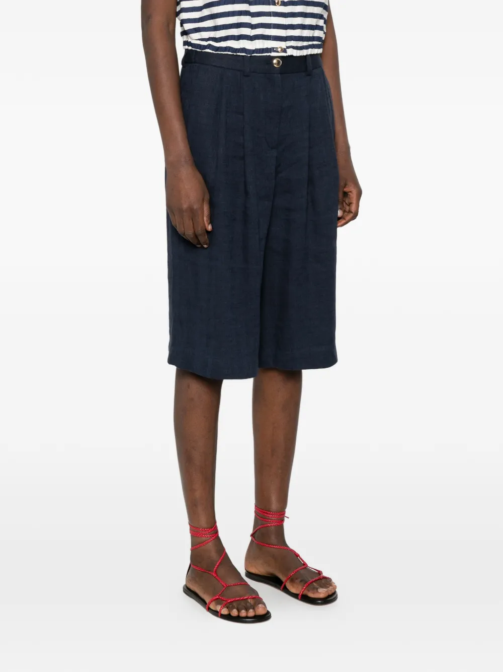  Maje Pleated Shorts - Blue 