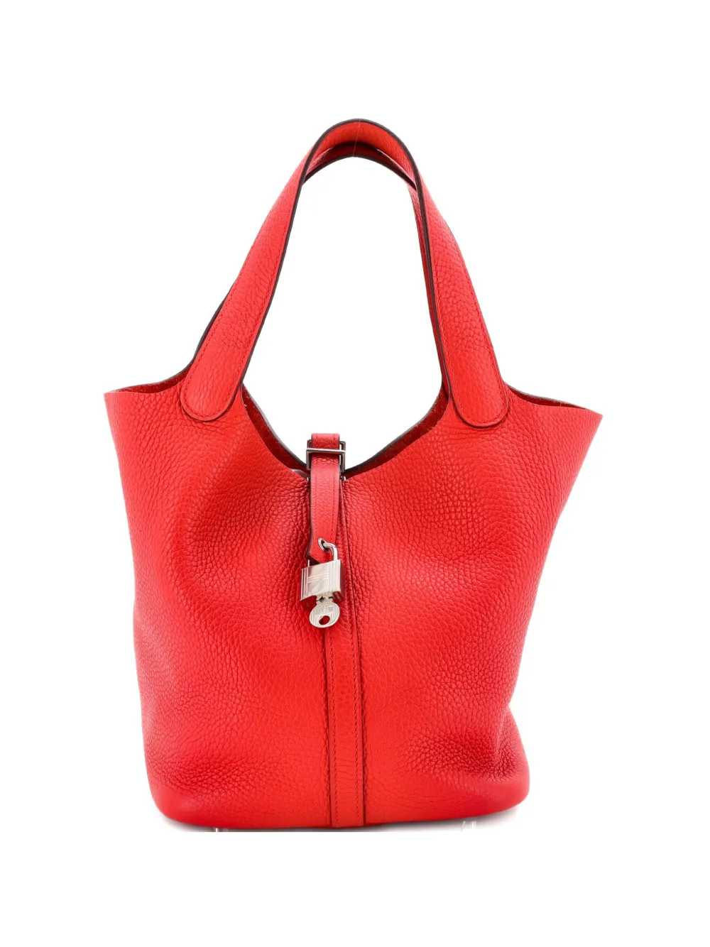 Hermès Pre-Owned Picotin Lock Bag Clemence MM bucket bag - Rosso