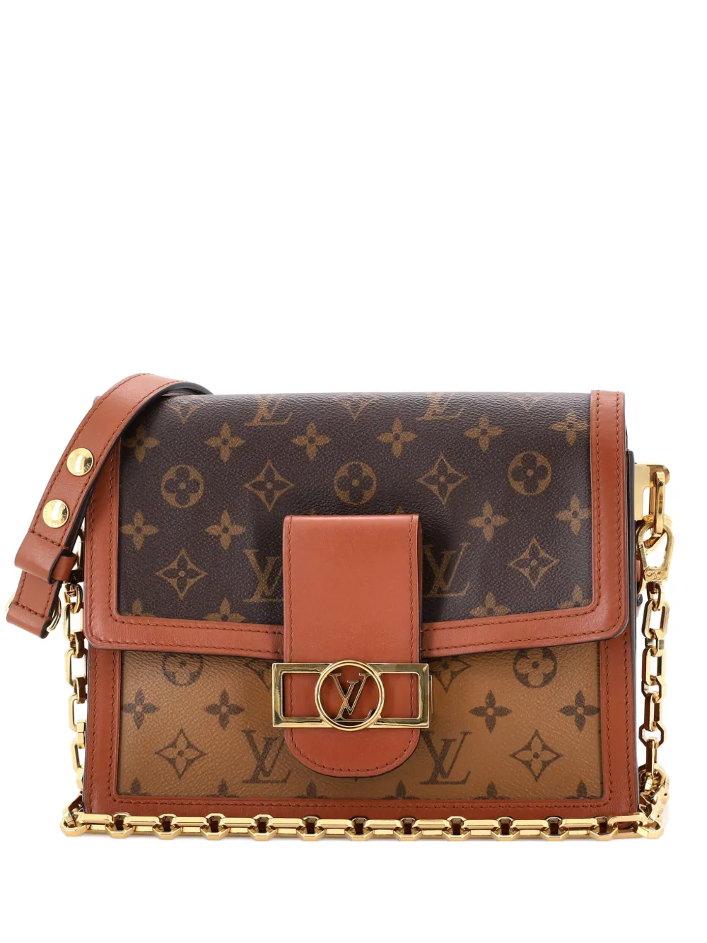 Louis Vuitton Pre-Owned Dauphine Reverse Monogram Canvas MM shoulder bag - Marrone