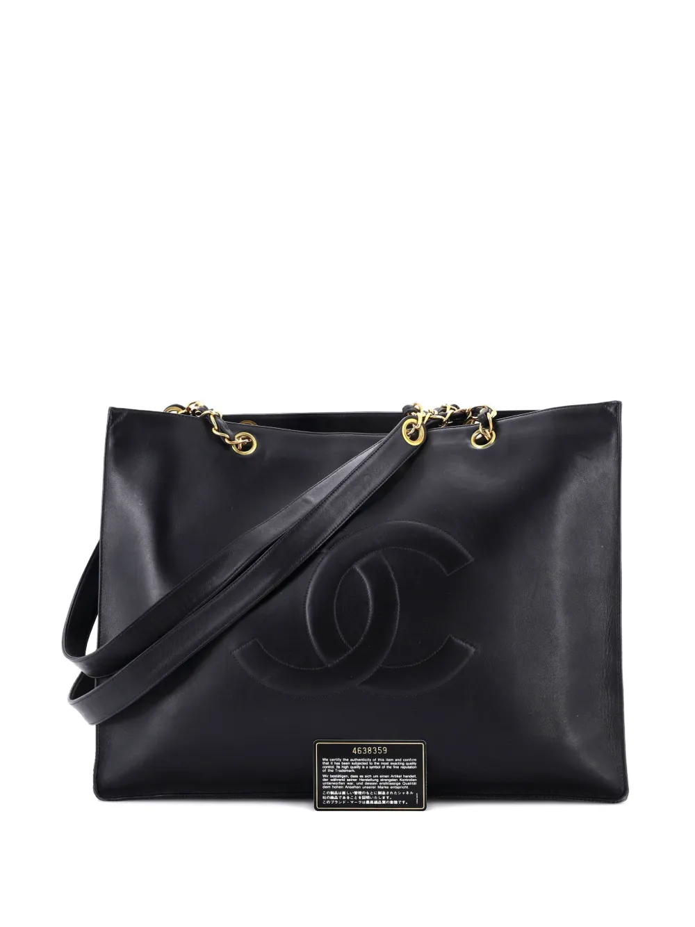 CHANEL Pre-Owned CC Chain Lambskin XL tote bag - Nero