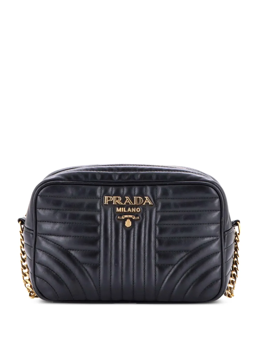 Prada Pre-Owned Camera Bag Diagramme Quilted Leather Small crossbody bag - Nero