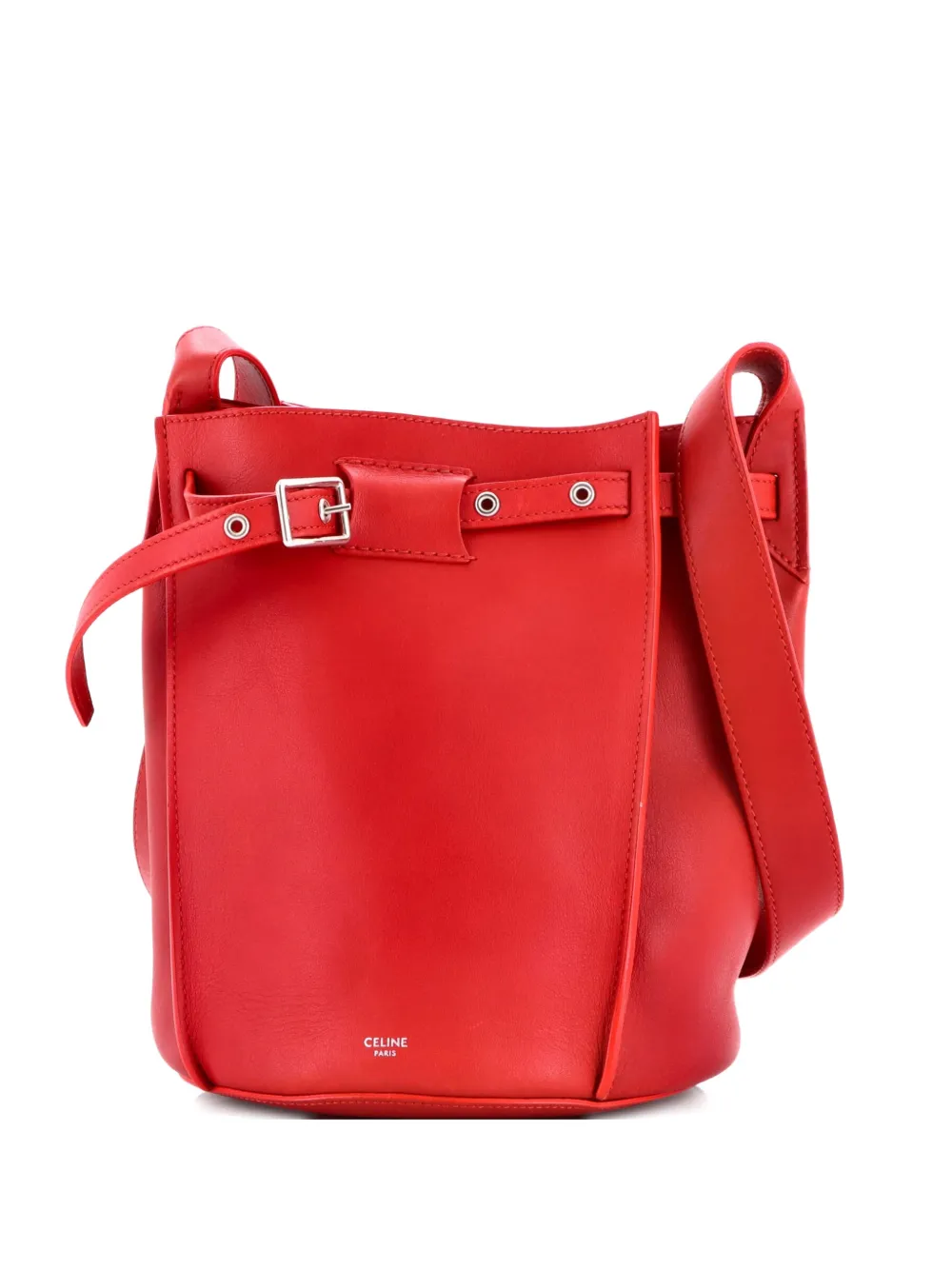 Celine Pre-Owned Long Strap Big Bag Leather bucket bag - Rosso